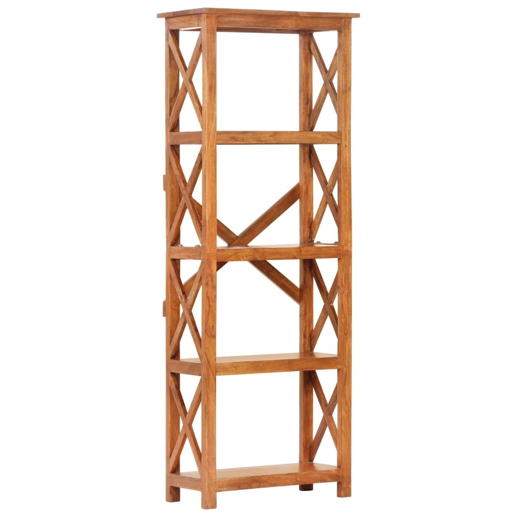 vidaXL Bookshelf Book Rack Standing Shelves Wall Bookcase Solid Wood Acacia