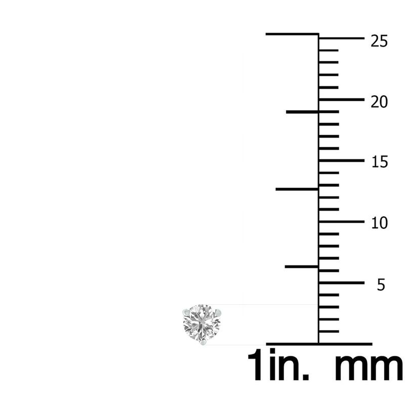 Marquee 1/4 Carat TW Lab Grown Diamond Martini Set Round Earrings in 14K White Gold