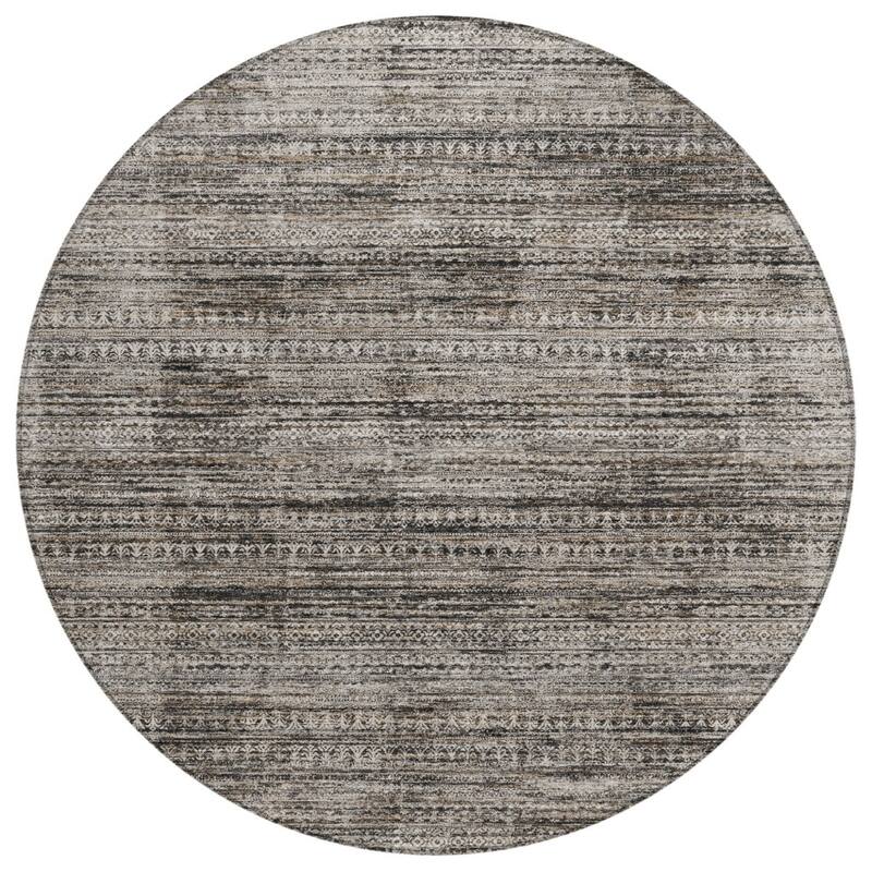 HomeRoots Striped Transitional Rectangle Outdoor Rug
