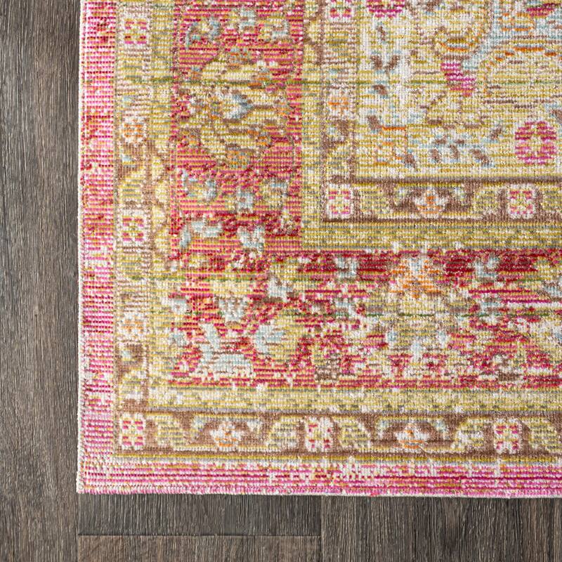 JONATHAN Y Lila Floral Medallion Area Rug