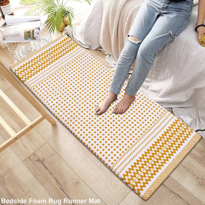 Kitchen Runner Rug/ Mat Cushioned Cotton Hand Woven Anti-Fatigue Mat Kitchen/Bathroom/Bed side 18x48'' - 18''x48''