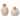 Transpac Foam 8.27 in. Off-White Harvest Cozy Pumpkins Set of 2
