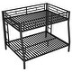 preview thumbnail 6 of 52, Metal Bunk Bed with 2 Built-in Ladders, Twin XL Over Queen/Full XL Over Queen Heavy Duty Bunk Bedframe with Guardrails for Kids