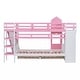 preview thumbnail 47 of 50, Twin-Over-Twin Castle Style Bunk Bed with 2 Drawers 3 Shelves and Slide