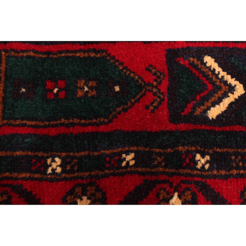 ECARPETGALLERY Hand-knotted Teimani Red Wool Rug - 3'7 x 6'7