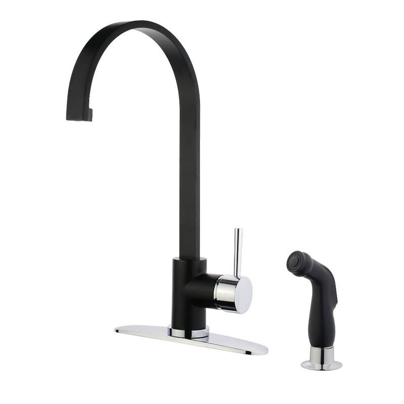 Kingston Brass Concord 1.8 GPM Single Hole Kitchen Faucet - Includes