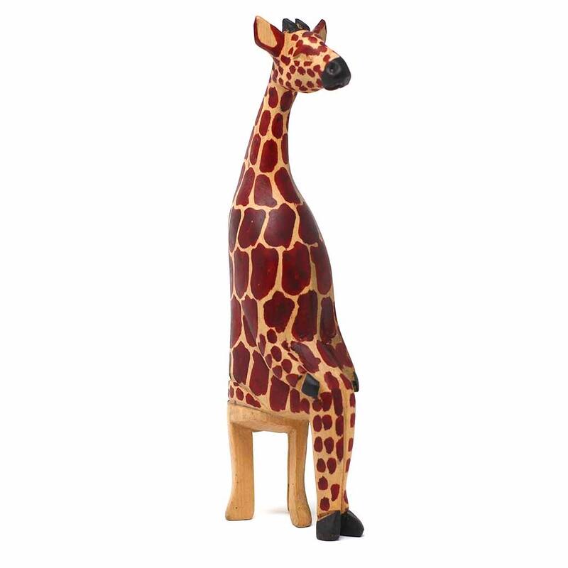 Hand-carved Mahogany Safari Party Animals, 13-Piece Set