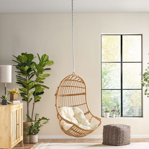 Richards Outdoor/Indoor Wicker Hanging Chair (No Stand) by Christopher Knight Home