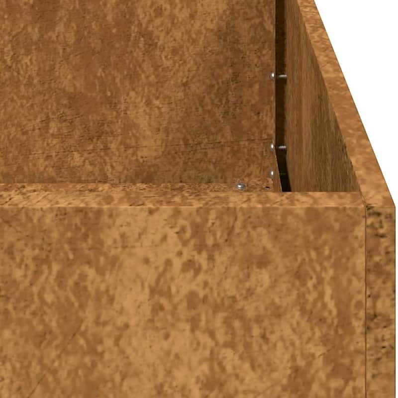 vidaXL Planter Raised Garden Bed Plant Flower Stand Rusty Weathering Steel