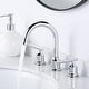 preview thumbnail 3 of 3, WOWOW 8 in. Widespread Double-Handle Bathroom Faucet with Drain Kit