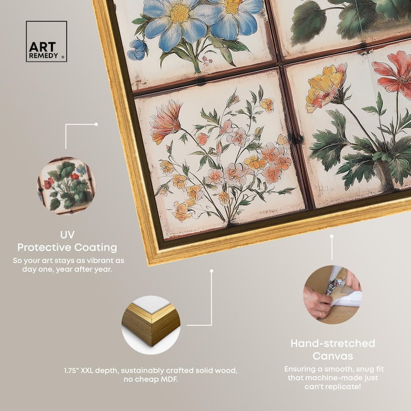 Floral Mosaic Medley Canvas by Art Remedy