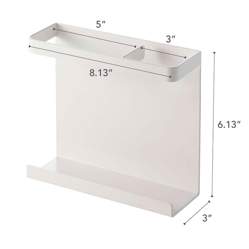 Yamazaki Home Magnetic Wrap Holder, Steel, Holds 2 lbs - L 3.1 x W 8 x H 6.1 inches