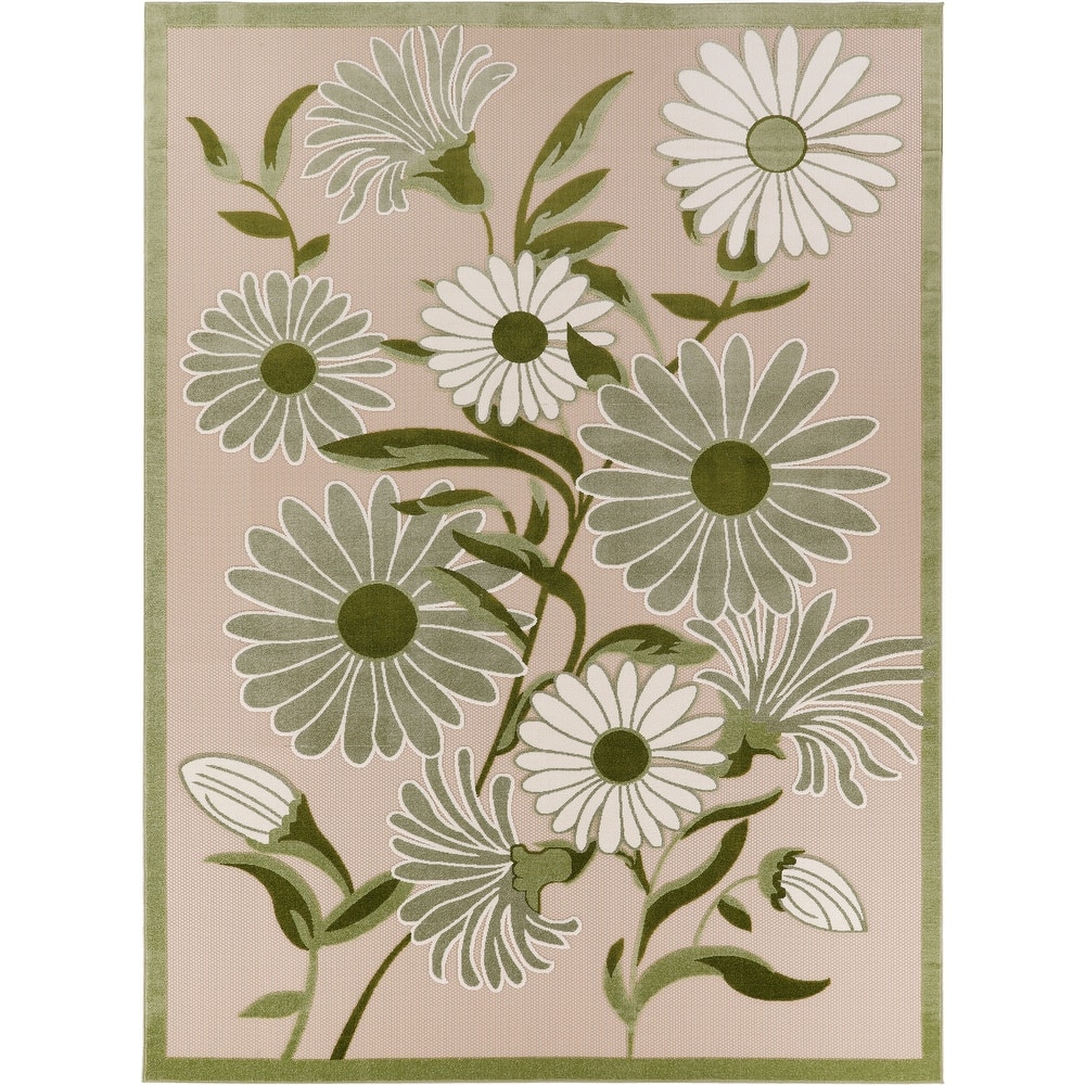Nourison Alice Indoor/Outdoor Floral Area Rug.
