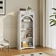preview thumbnail 4 of 11, Antique Wooden 4-Tier Tall Bookcase with Distressed Vintage Finish, Antique White by GDFStudio