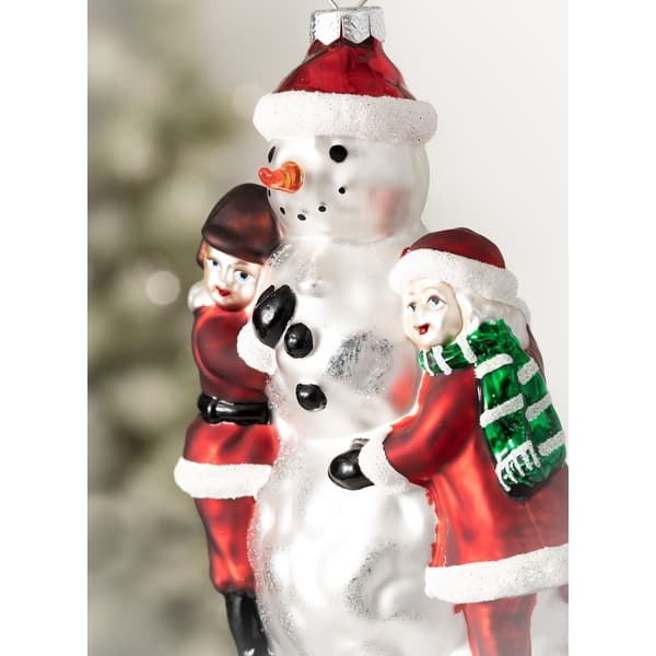 Christmas Tree Ornaments, Santa Claus, Snowman, and Angel, Trio Figurines,  Decorative Mini Ornament, Holiday Decorations