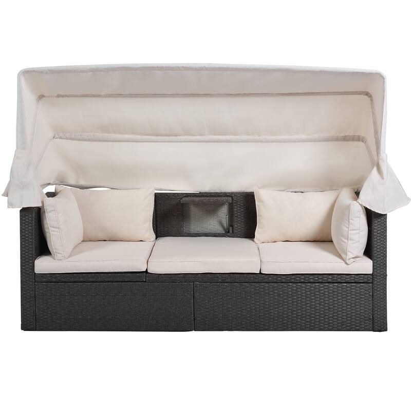 Outdoor Daybed with Retractable Canopy