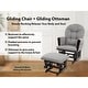 preview thumbnail 38 of 54, Ultimate Nursery Comfort - Glider and Ottoman Set with Reclining Cushion Chair, Rocker Chair with Padded Back and Armrests