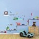 preview thumbnail 3 of 6, Walplus London Car Transport Wall Sticker Kids Nursery Decor Art Decal
