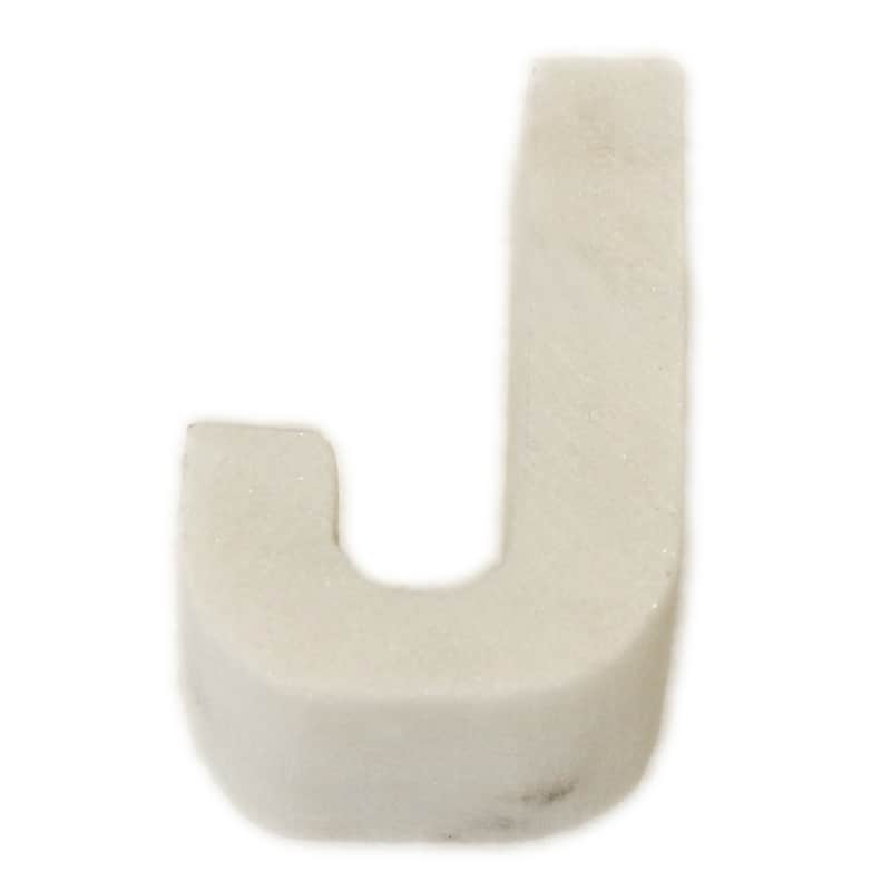 Marble Helvetica Letter White - J