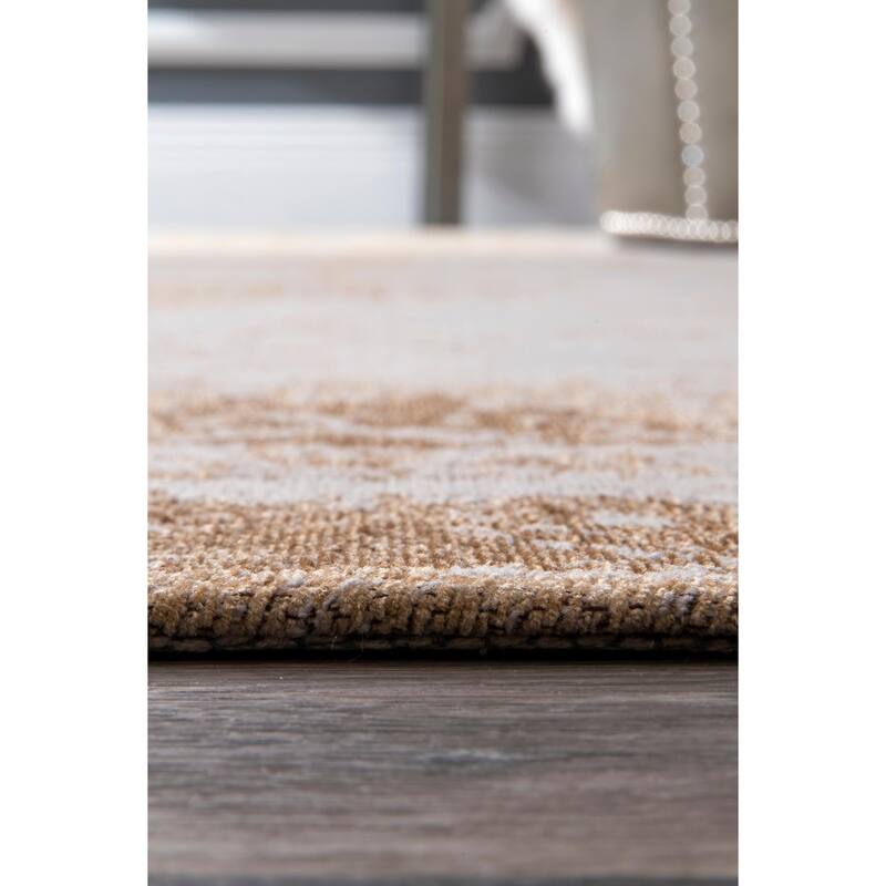 Nuloom Handmade Distressed Abstract Vintage Wool Area Rug