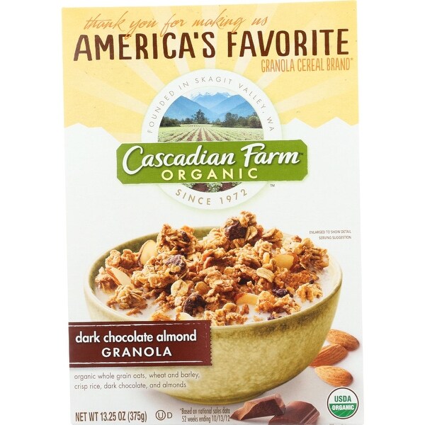 Cascadian Farm Granola - Organic - Dark Chocolate Almond - 13.25 oz - case of 6