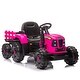 preview thumbnail 30 of 62, Kids 24V Ride-On Tractor Toy with Trailer, 400W Motor, 3-Speed Control, Bluetooth, MP3, and LED Lights