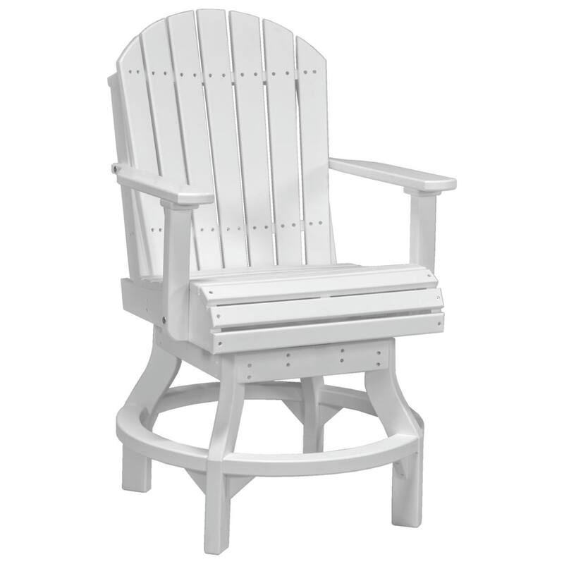 Set of 4 Poly Lumber Adirondack Swivel Chairs