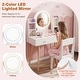preview thumbnail 3 of 5, Wooden Kids Makeup Vanity Set Desk Dressing Table w/ Mirror & Stool