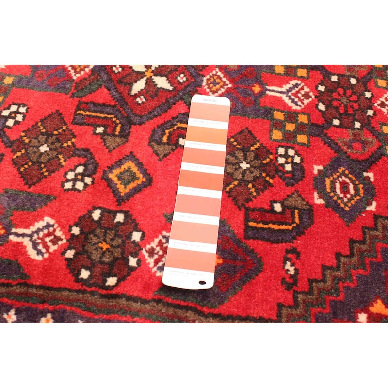 ECARPETGALLERY Hand-knotted Andelz Red Wool Rug - 4'2 x 6'7