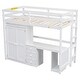 preview thumbnail 9 of 33, Modern Desige Twin Size Loft Bed with Wardrobe,Desk and Storage Drawers
