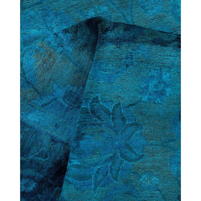 Fine Vibrance, One-of-a-Kind Hand-Knotted Area Rug - Blue, 4' 7" x 7' 6" - 4' 7" x 7' 6"