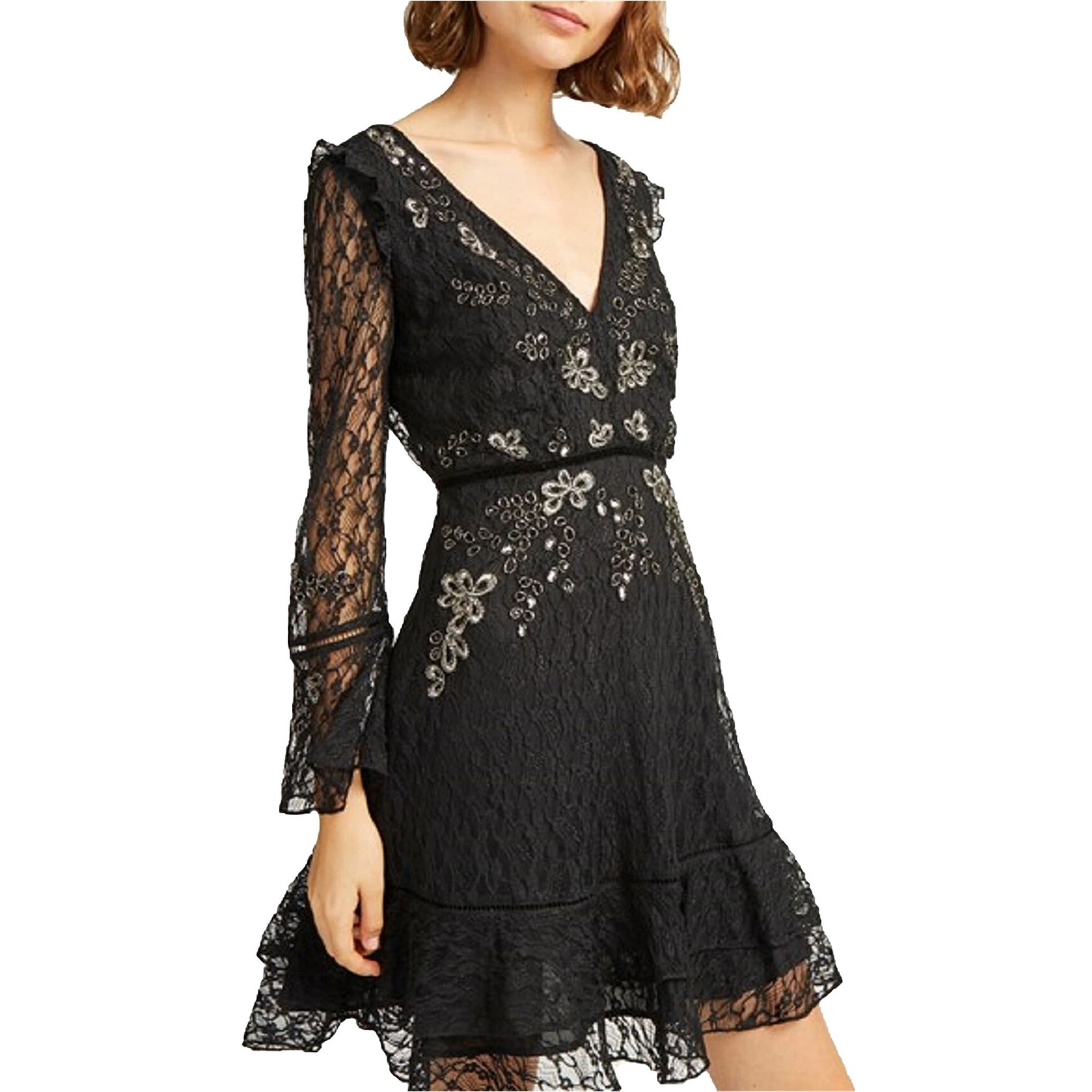 French Connection Womens Bella Sparkle Flounce Dress, Black, 2 - Bed Bath & Beyond - 41850810 French Connection Womens Bella Sparkle Flounce Dress, Black, 2 - Bed Bath & Beyond - 41850810