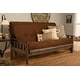 preview thumbnail 3 of 20, Somette Tucson Full-size Rustic Walnut Futon Set with Mattress Suede Chocolate