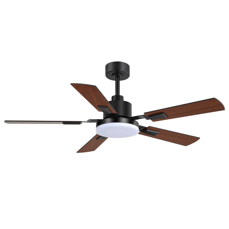 48/52/60-inch Modern Ceiling Fan with LED Light and Remote (3/5/6 Reversible Blades)