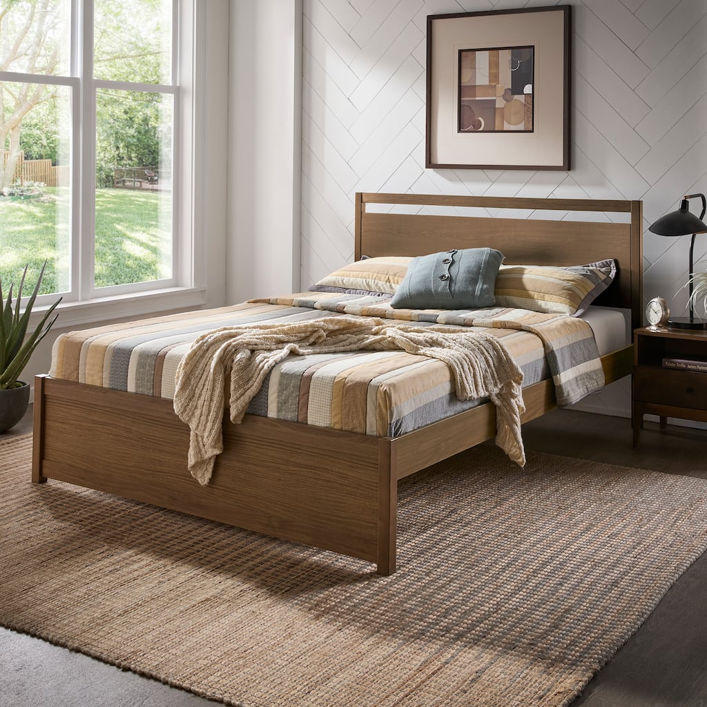 Wimberley Wood Finish Panel Platform Queen Bed by iNSPIRE Q Modern