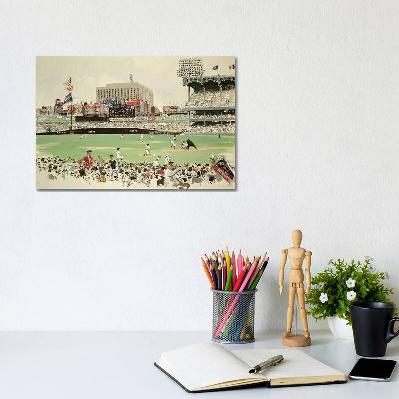 iCanvas "Yankee Stadium, New York" by American School Canvas Print - 8x12x0.75