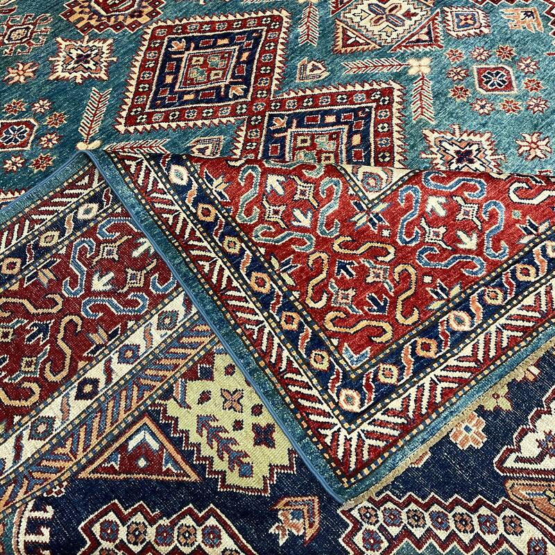 HERAT ORIENTAL Handmade Super Kazak Wool Rug - 8'1" x 9'8"