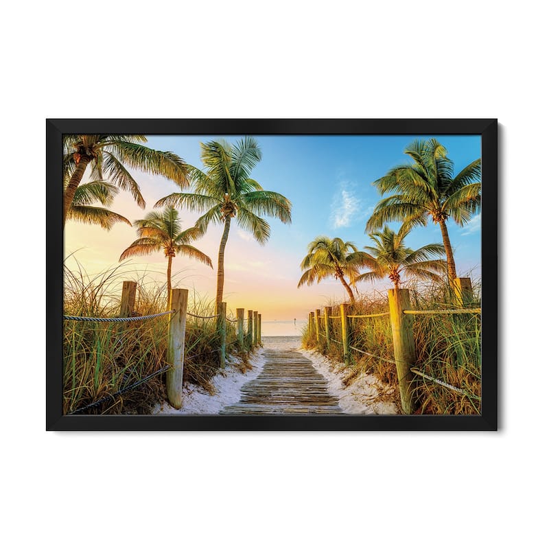 Smathers Beach Premium Framed Poster by Susanne Kremer - Black - 32x24x1