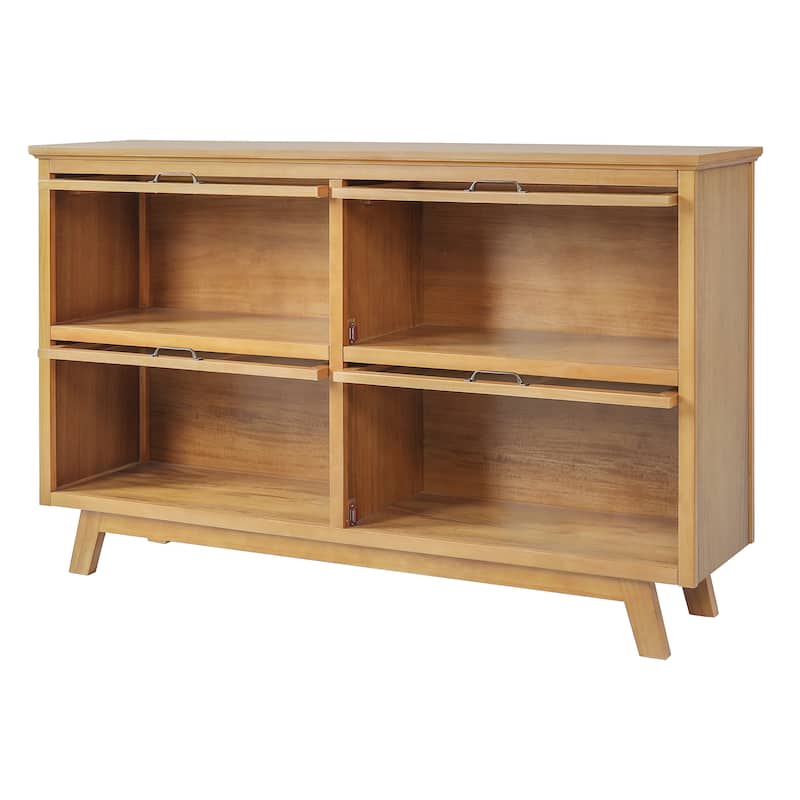 Christopher Knight Home - Farmhouse Wooden Display Cabinet with 4 Glass Doors