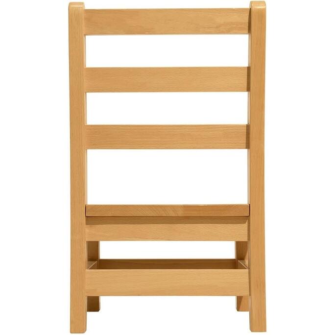 RRI Goods Ladderback Kids Chair, Classroom Seating Toddler Fully Assembled Beechwood Chair Set of 2