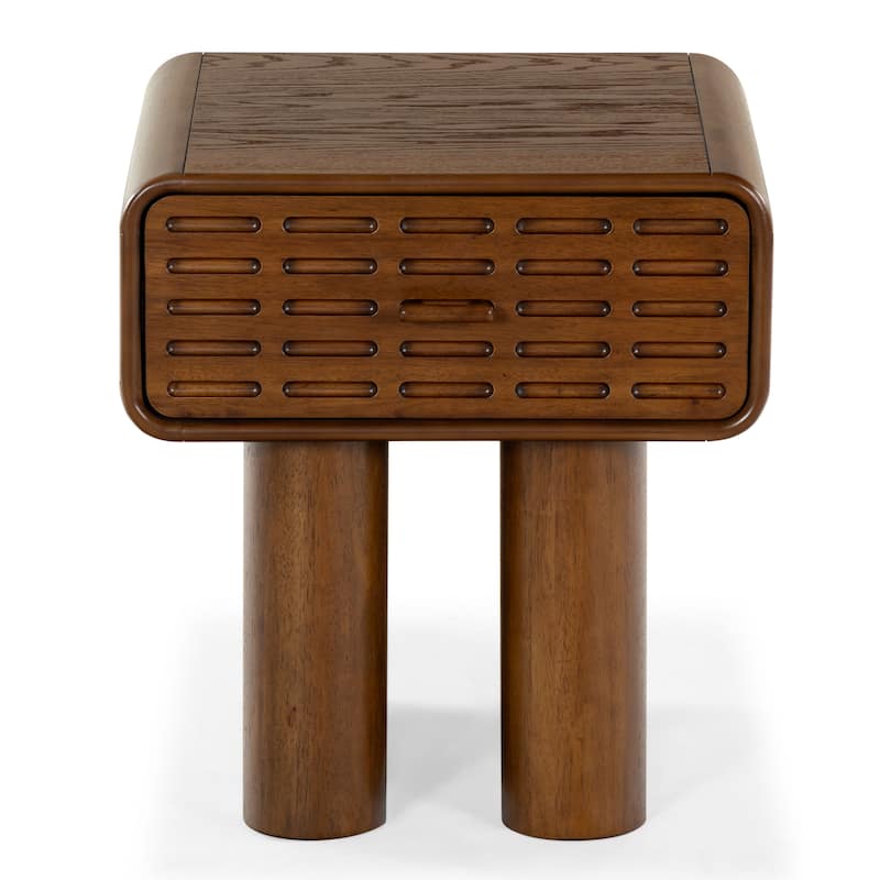 SAFAVIEH Couture Torricelli 1-Drawer Nightstand - Medium Oak