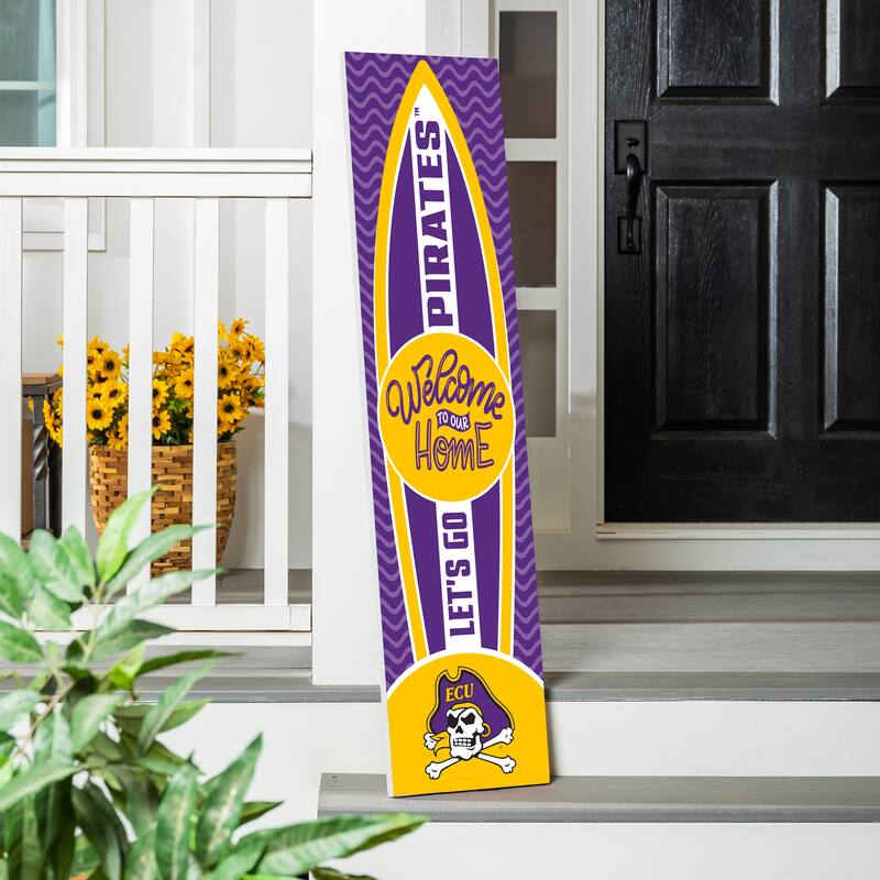 47" Porch Leaner Welcome Wall Sign, East Carolina University - Yellow