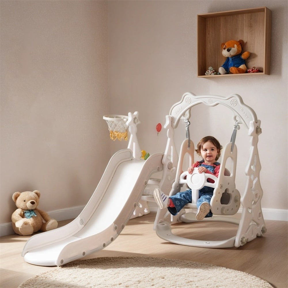Toddler Slide Swing Set 3 in 1 Kids Playground Climber Swing Playset Bed Bath Beyond 40187754