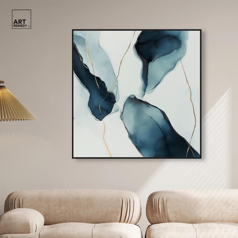 Cerulean Flow II Canvas by Art Remedy