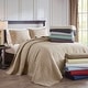 preview thumbnail 128 of 129, Madison Park Mansfield Reversible Oversized 3-piece Solid Texture Bedspread Quilt Set with Matching Shams