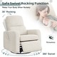 preview thumbnail 21 of 40, Swivel Manual Recliner Chair Teddy Fabric Nursery Glider Rocking Recliner Set of 2