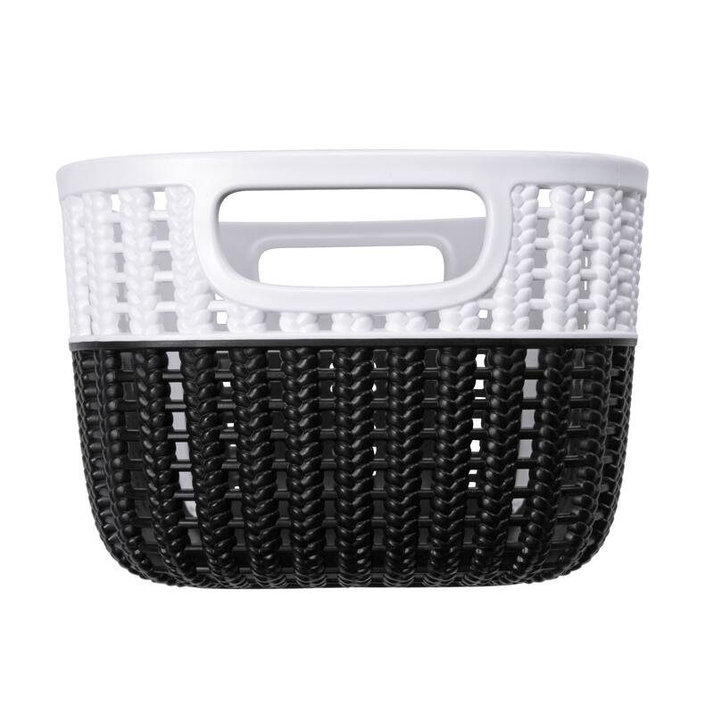 Simplify 2-Tone Decorative Small Storage Basket