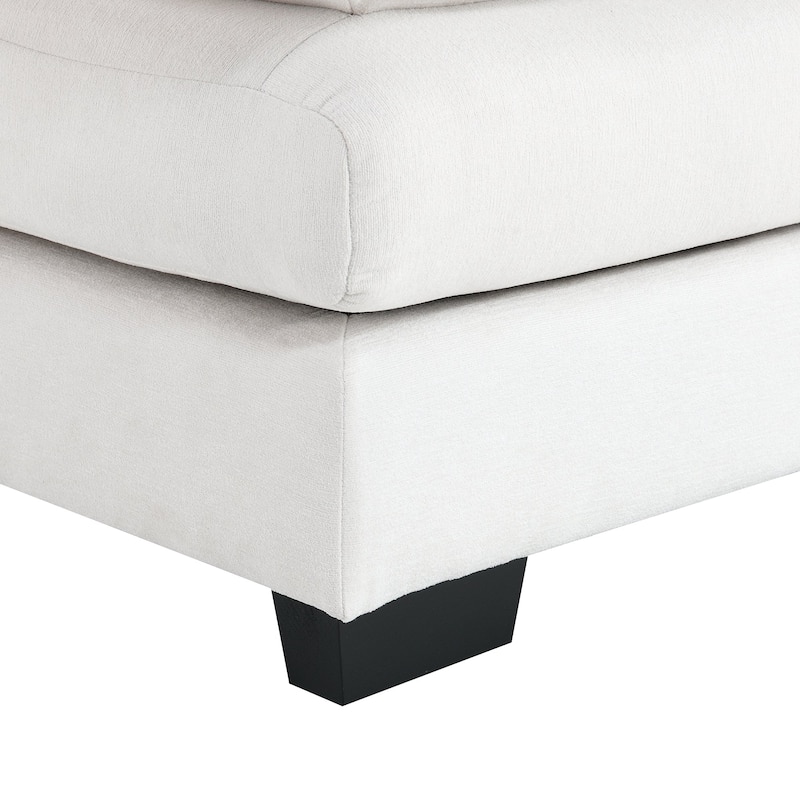 Modern U-shaped Sectional Sofa with Waist Pillows 6-seat Upholstered Symmetrical Sofa Furniture