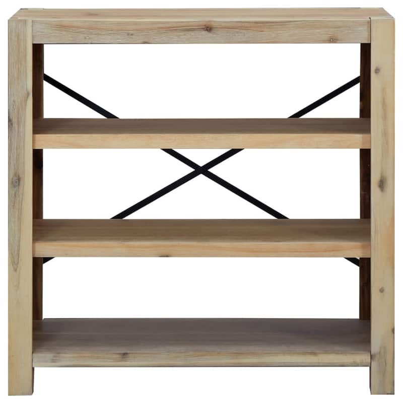 vidaXL 3/4/5/6/7-Tier Bookcase Solid Wood Acacia