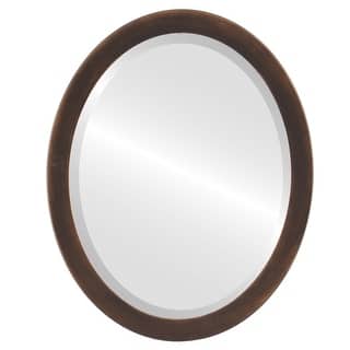 Vienna Framed Oval Mirror in Rubbed Bronze - Antique Bronze